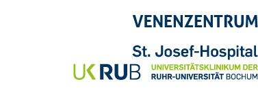 Schriftzug Venenzentrum und Logo Ruhr Universität Bochum